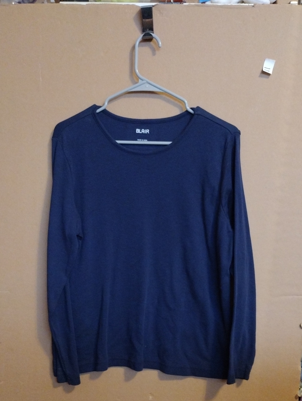 Blair Women's Long Sleeve Crew Neck Shirt - Dark Blue